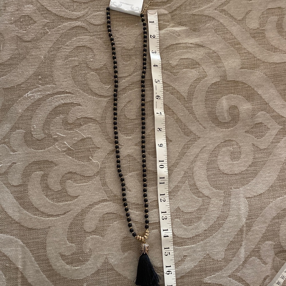 Black Tassel Necklace